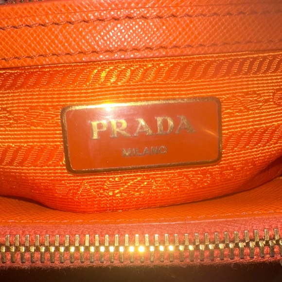 Authentic Prada Vibrant Orange Satchel - Picture 10 of 16
